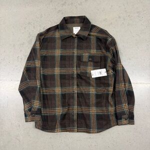 RVCA Dark Brown Thick Plaid Shirt